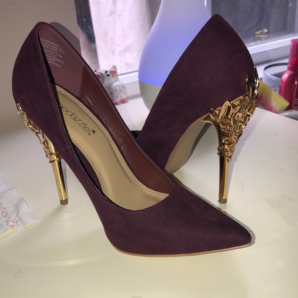 Burgundy heels